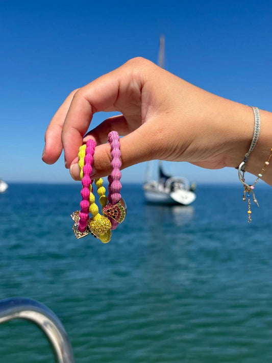 byEloise Haargummi/Armband Pink mit Wassermelone