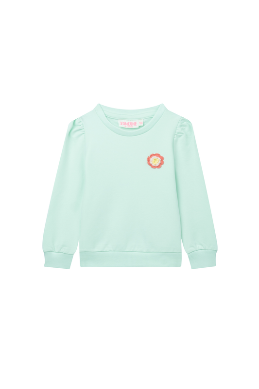 Someone Sweatshirt Jardin mit Rückendruck - Mint