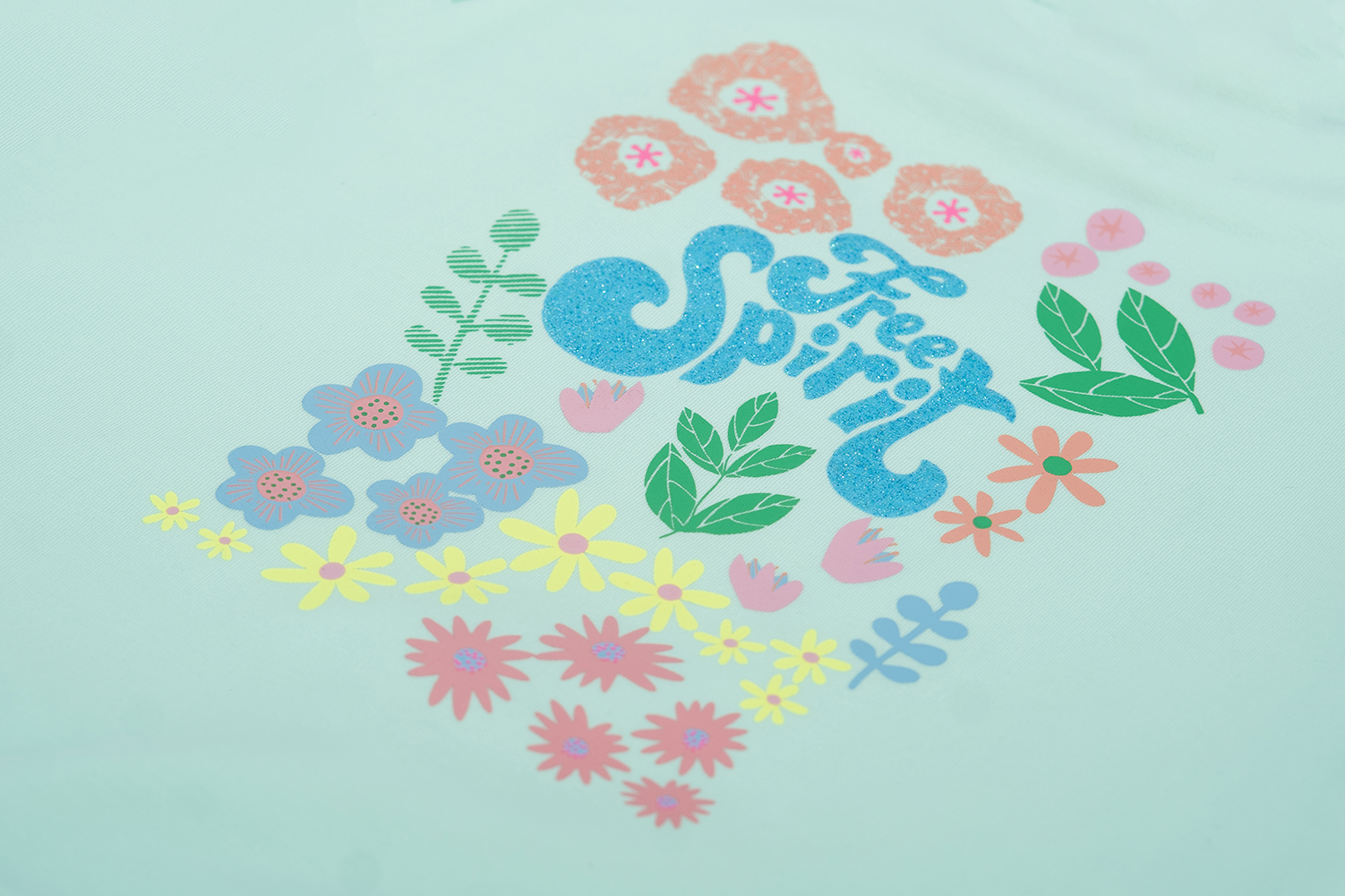 Someone Sweatshirt Jardin mit Rückendruck - Mint