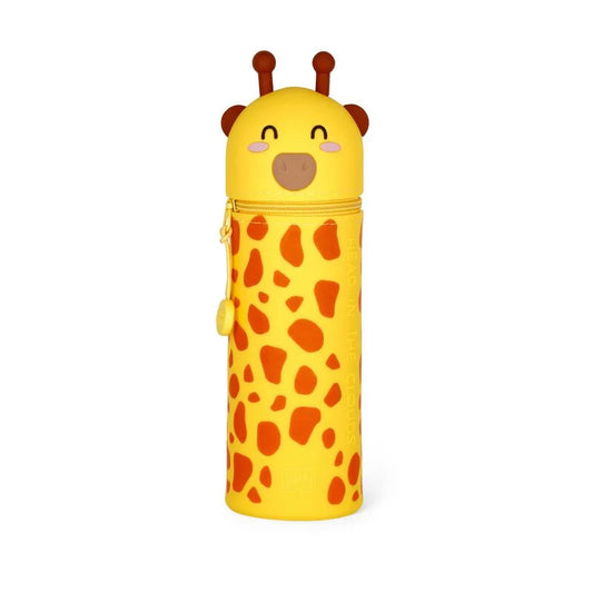 2-in-1-Federmäppchen aus Silikon Kawaii - Giraffe