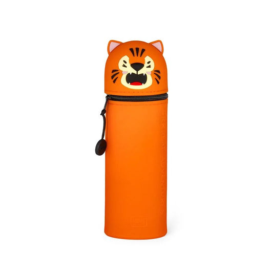 2-in-1-Federmäppchen aus Silikon Kawaii - Tiger