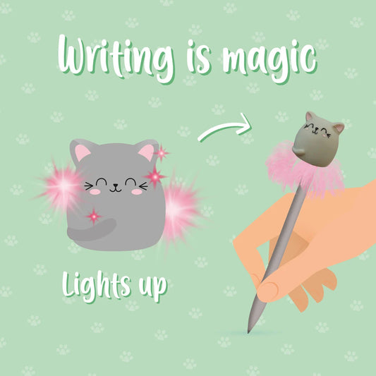Leuchtender Kugelschreiber - Kitty - Writing is Magic