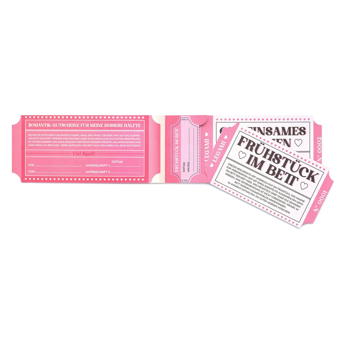 Legami Block mit 24 romantischen Gutscheinen - Deutsch - Gift Vouchers