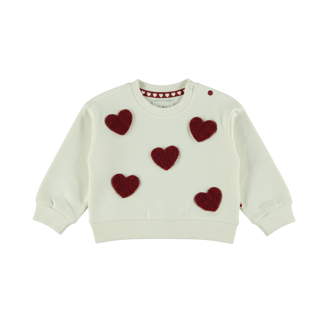 Dirkje Sweatshirt mit Herzchen - Antique White
