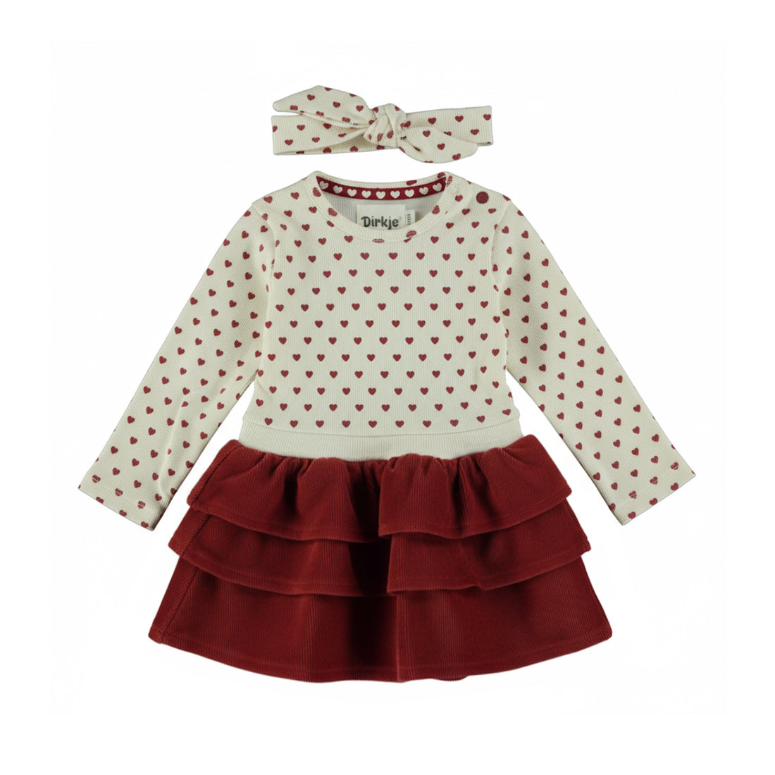 Dirkje Kleid mit Haarband - Antique White