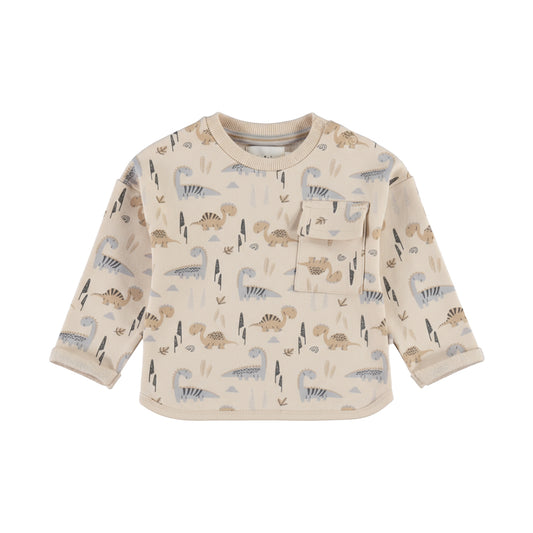 Dirkje Sweatshirt mit aufgesetzter Tasche - Angora