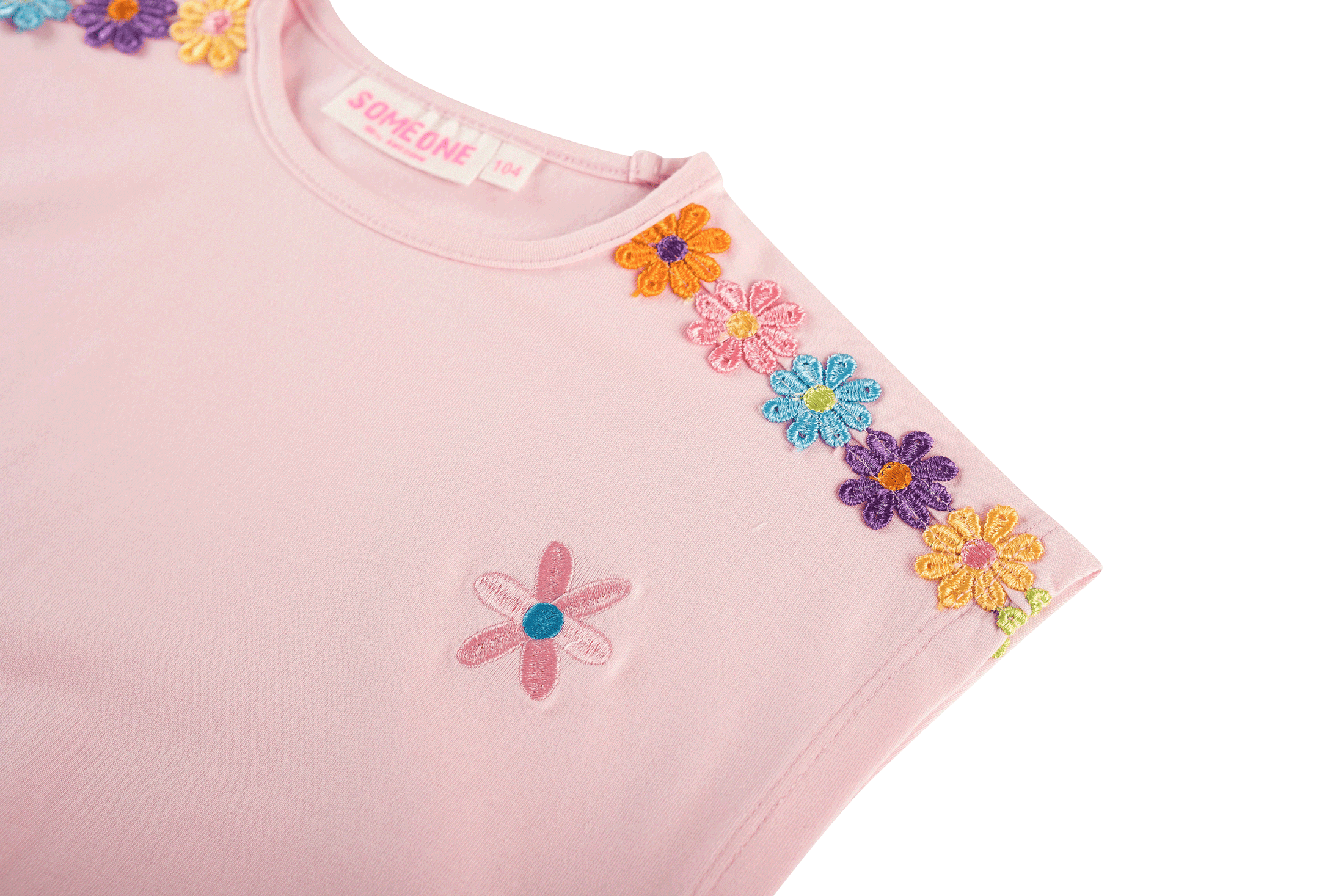 Someone T-Shirt mit Aufnäher - Light Pink