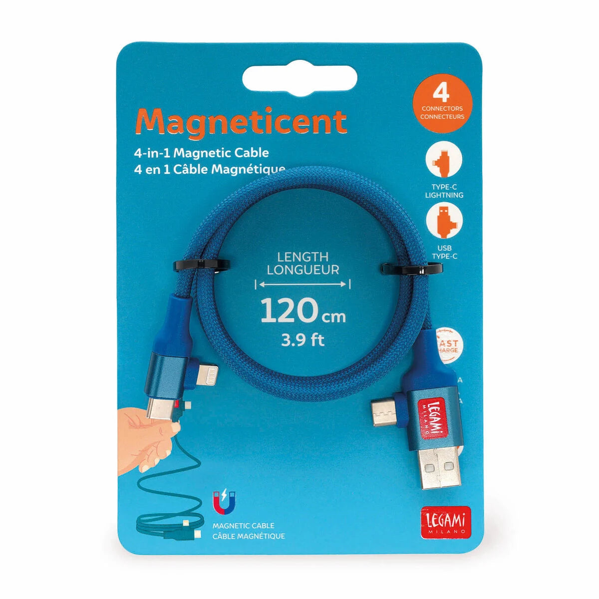 4-in-1-Magnetladekabel zum Laden und Synchronisieren - Magneticent