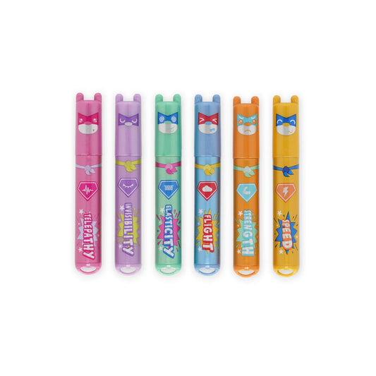 Legami Set mit 6 Mini-Textmarkern - Teddy's Superpower