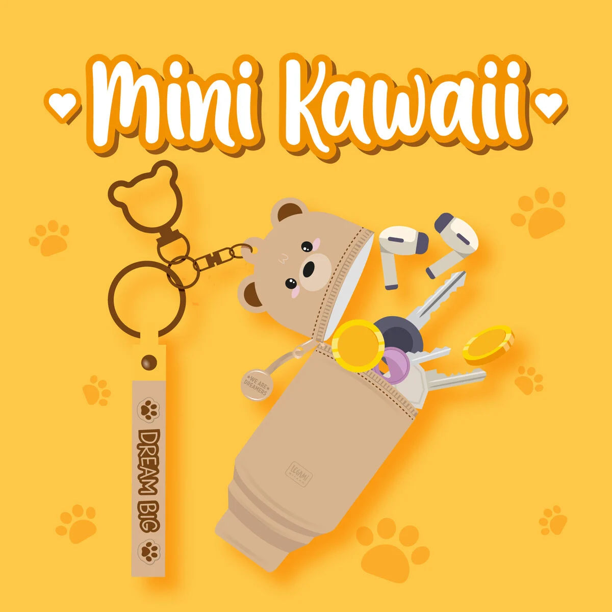Legami Münztasche mit Schlüsselanhänger Teddy Bear - Mini Kawaii