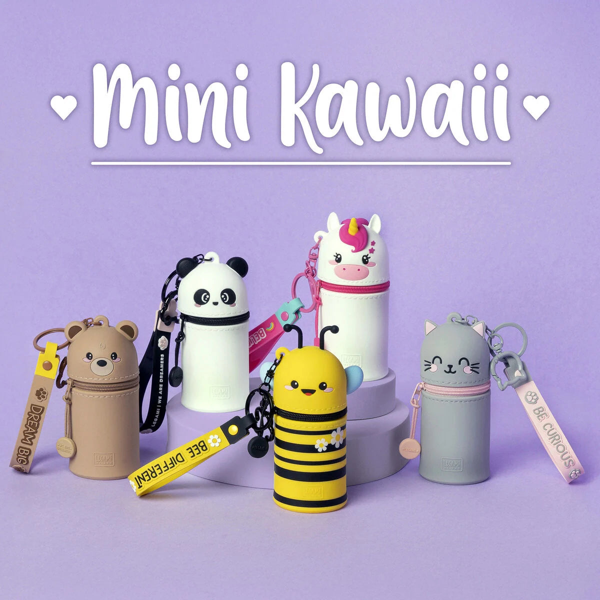 Legami Münztasche mit Schlüsselanhänger Bee - Mini Kawaii