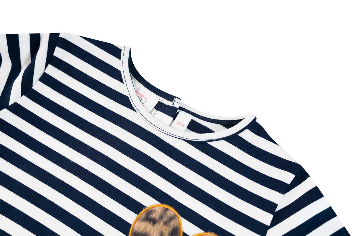 Mini Rebels Langarmshirt - gestreift - Navy