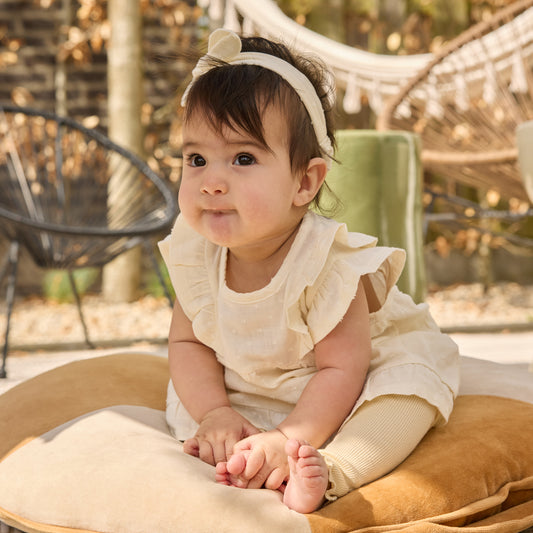 Dirkje Leggings im Leo Look, Doppelpack - Off White