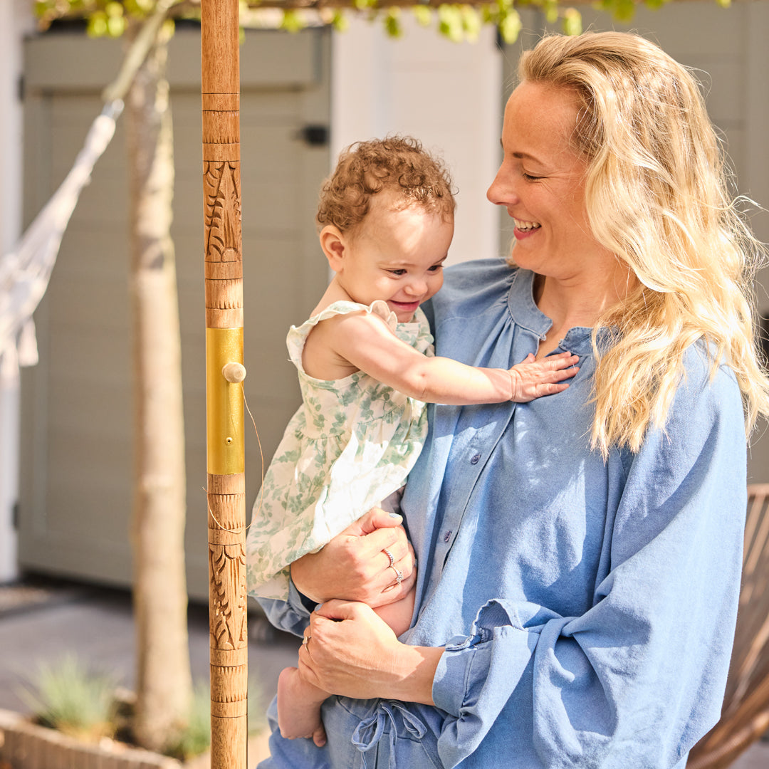 Dirkje Kleid im Doppelpack - gemustert und gestreift Off White