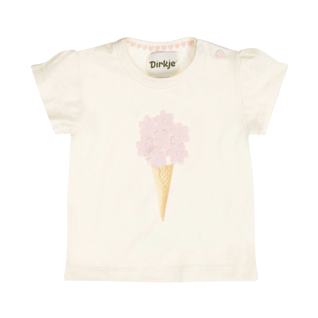 Dirkje T-Shirt mit Eistüte - Off White
