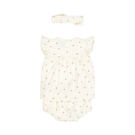 Dirkje süßes Set mit Stirnband - Off White