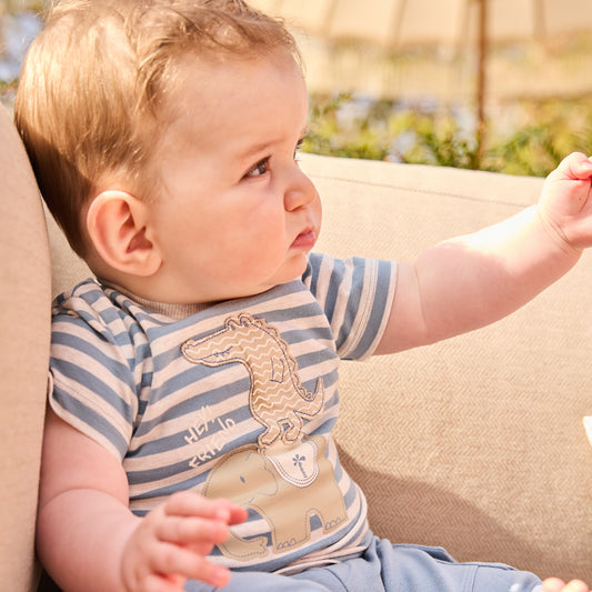 Dirkje T-Shirt mit Applikation - Blue