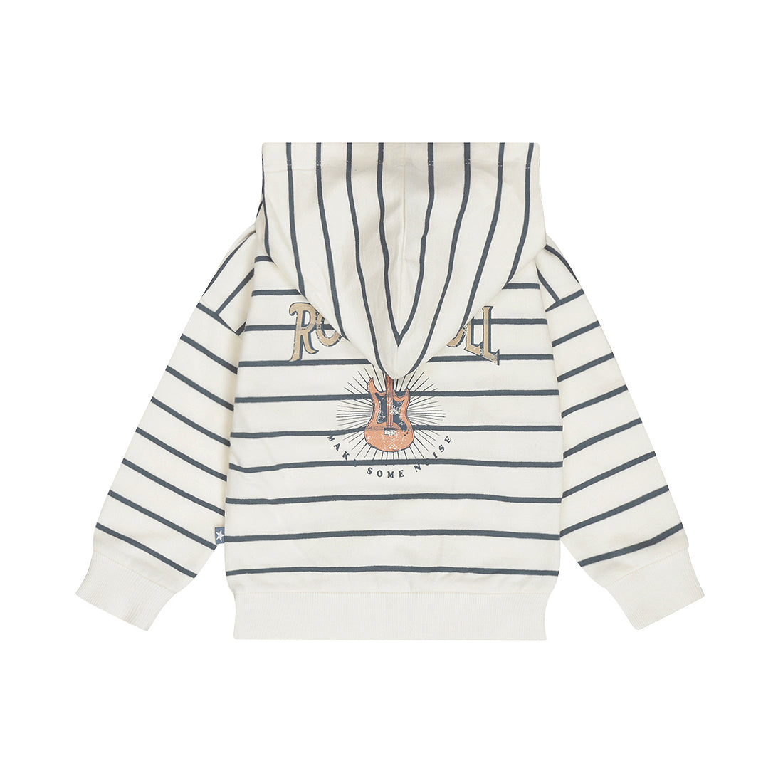 Dirkje Sweatshirt mit Kapuze, gestreift - Off White
