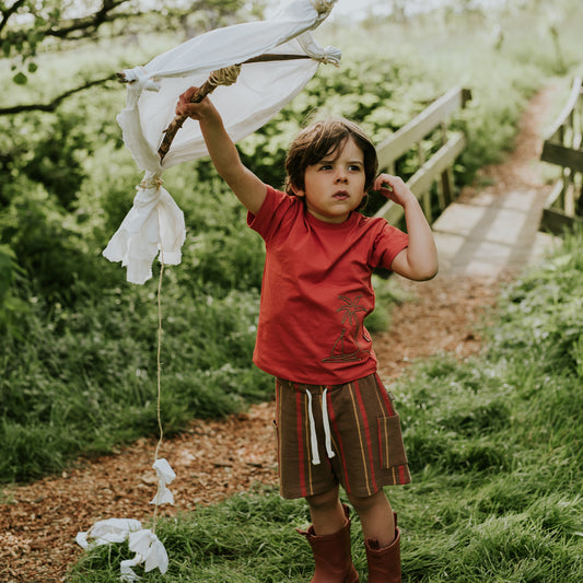 Koko Noko T-shirt mit Stickerei - Brique