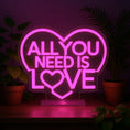 Bild in Galerie-Betrachter laden, Legami LED-Lampe mit Neoneffekt - All You Need is Love - It’s a Sign
