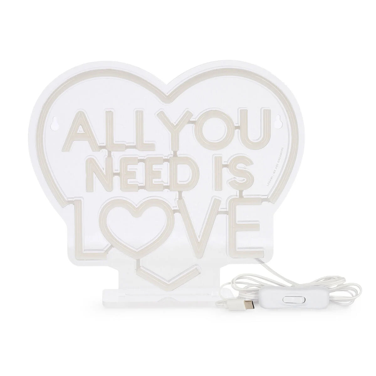 Legami LED-Lampe mit Neoneffekt - All You Need is Love - It’s a Sign