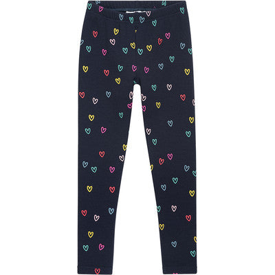 Danamade "Thermo-Leggings" - Herzchen Navy