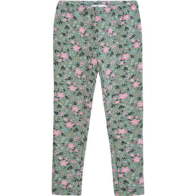 Danamade "Thermo-Leggings" - Blümchenmuster Mint