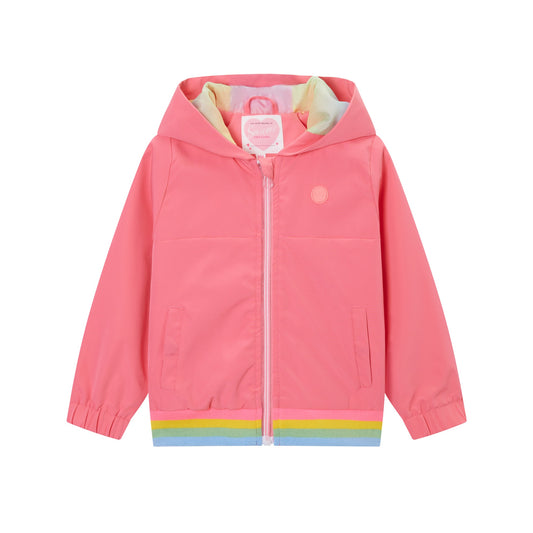 Someone "Regenjacke" im Regenbogenstil mit Gummibündchen - Bright Coral
