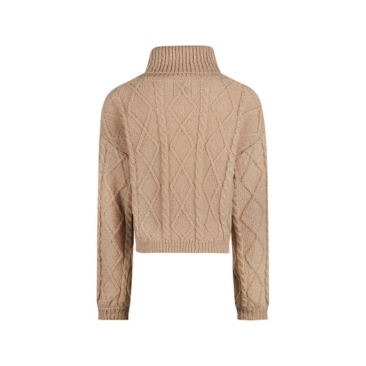 No Way Monday "Strickpullover" mit Rollkragen - Taupe