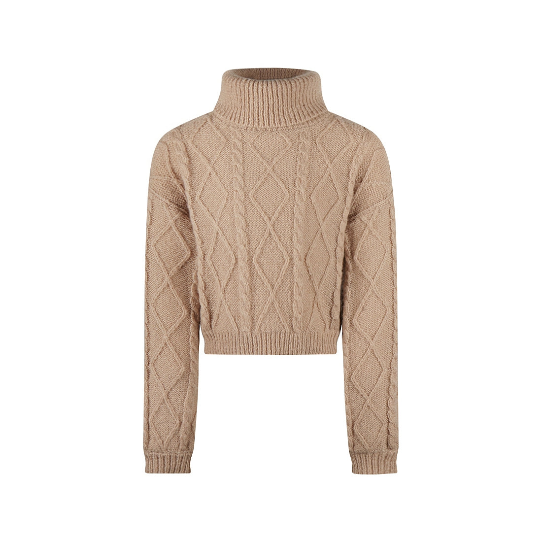 No Way Monday "Strickpullover" mit Rollkragen - Taupe