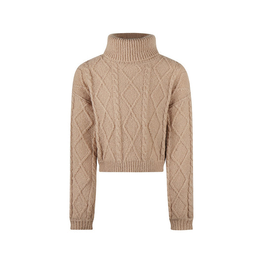 No Way Monday "Strickpullover" mit Rollkragen - Taupe