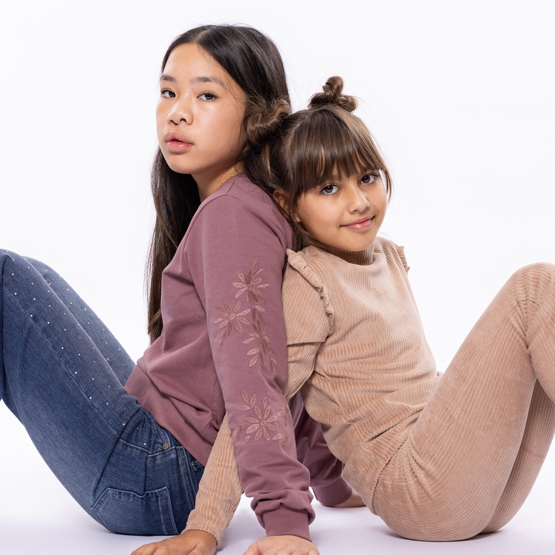 No Way Monday "Leggings" aus Cord, ausgestellt - Taupe