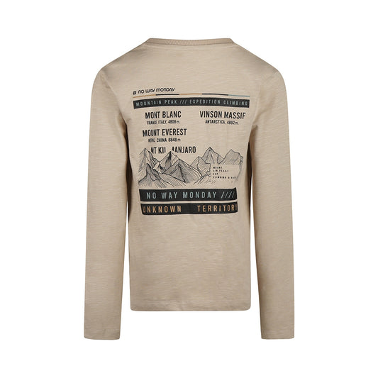 No Way Monday "T-Shirt langarm" mit Rückendruck - Light grey
