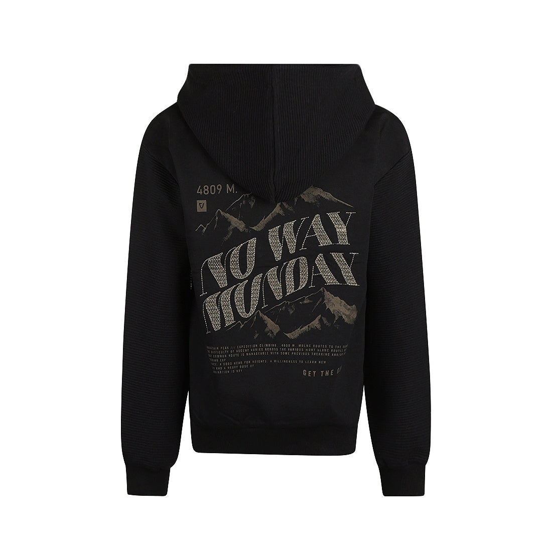 No Way Monday "Sweatshirt" mit Kapuze - Black