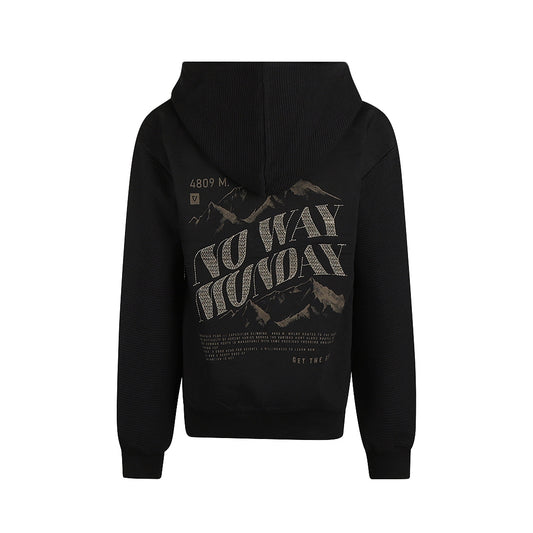 No Way Monday "Sweatshirt" mit Kapuze - Black
