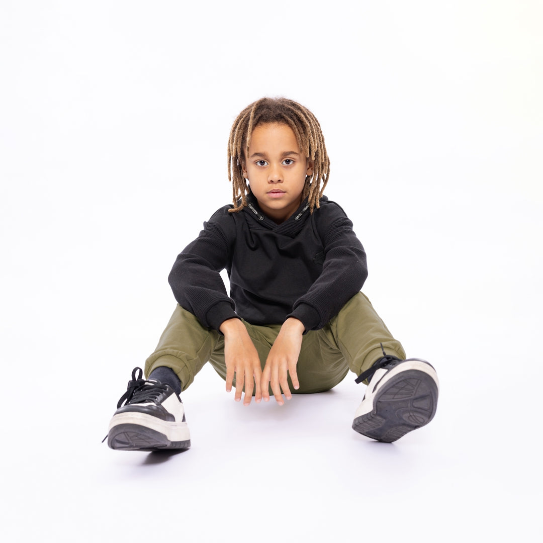 No Way Monday "Sweatshirt" mit Kapuze - Black