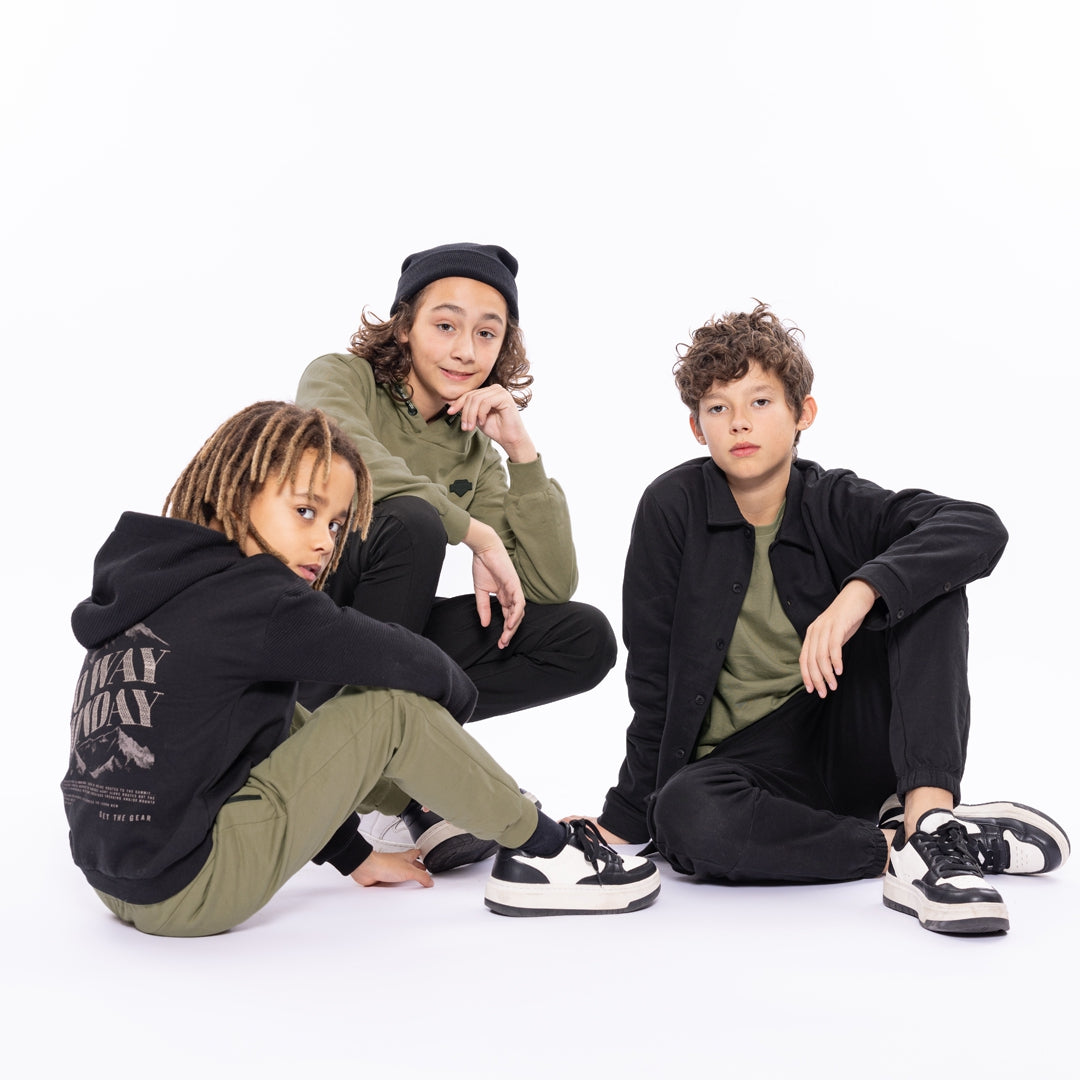 No Way Monday "Sweatshirt" mit Kapuze - Black