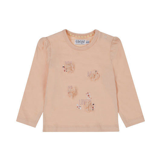 Dirkje "Langarmshirt" mit Blümchen - Light pink