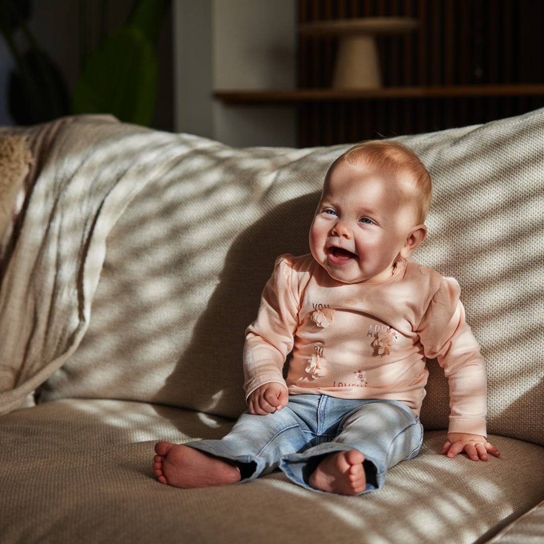 Dirkje "Langarmshirt" mit Blümchen - Light pink