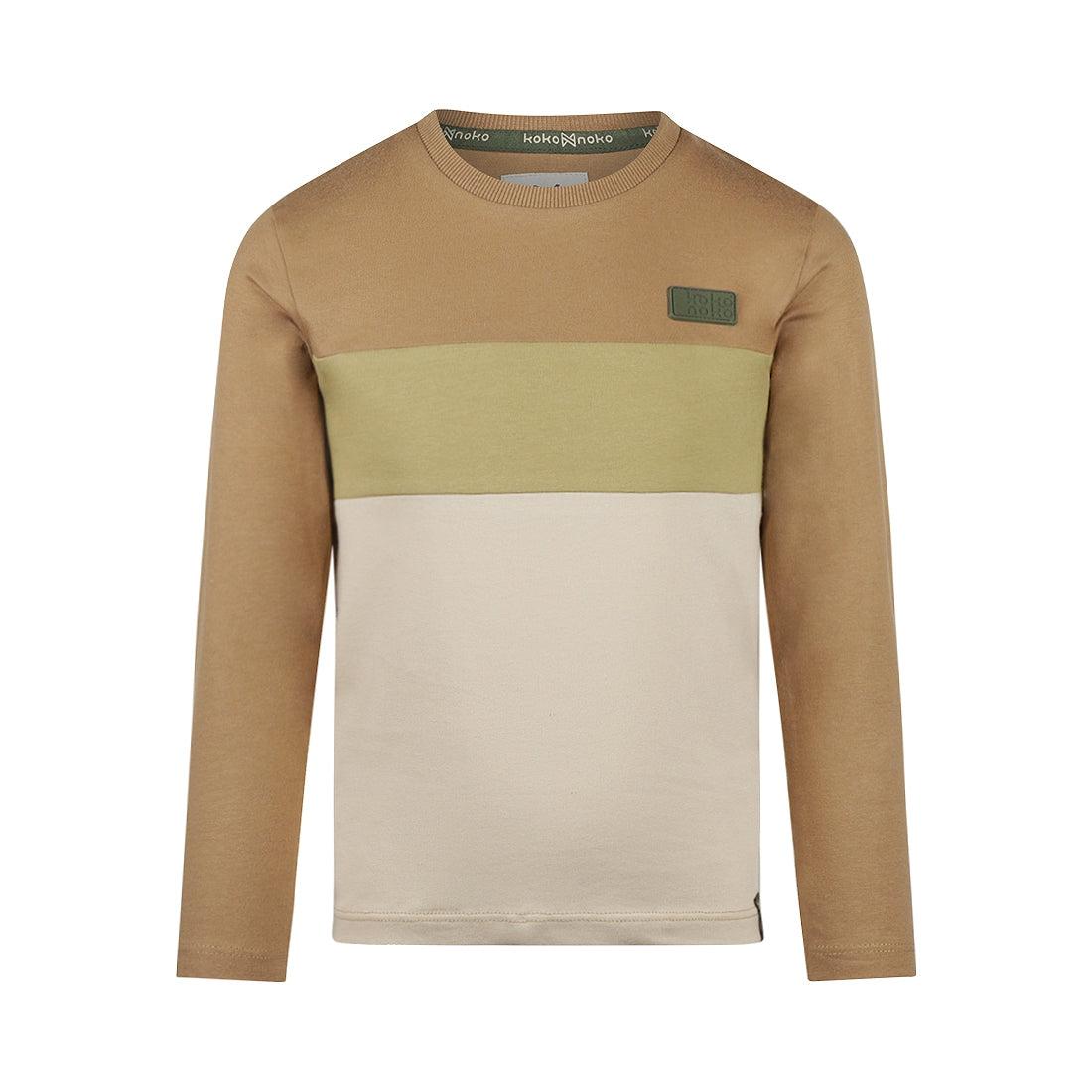 Koko Noko "T-Shirt langarm" Blockstreifen, Darksand