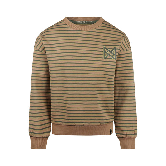 Koko Noko "Sweatshirt" gestreift - Dark sand