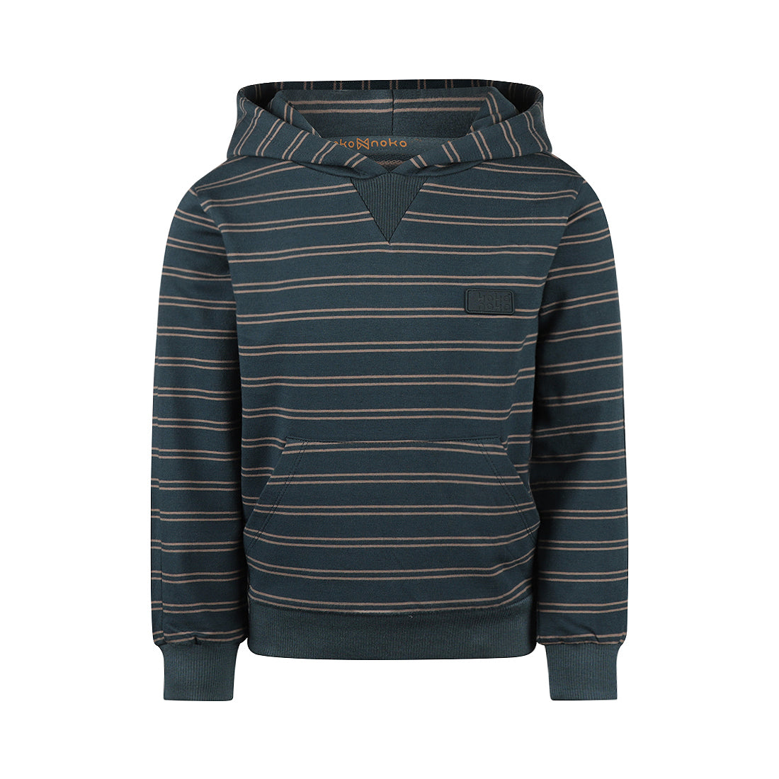 Koko Noko "Sweatshirt" mit Kapuze, gestreift - Steel Blue