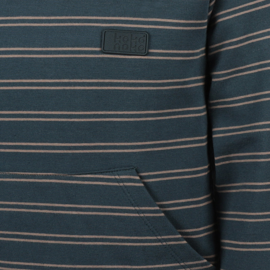 Koko Noko "Sweatshirt" mit Kapuze, gestreift - Steel Blue