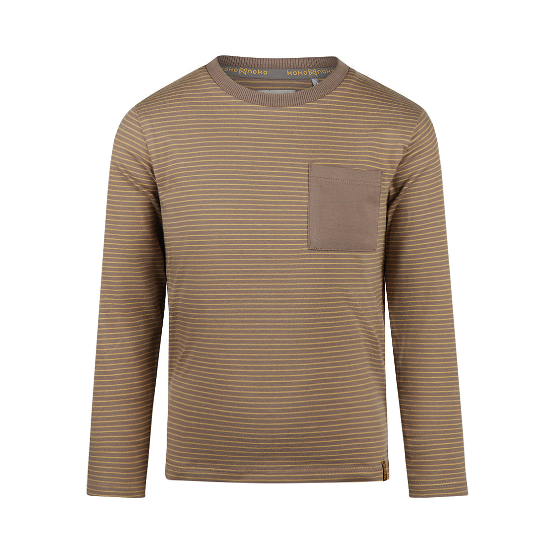 Koko Noko "T-Shirt langarm" mit aufgesetzter Tasche - Taupe