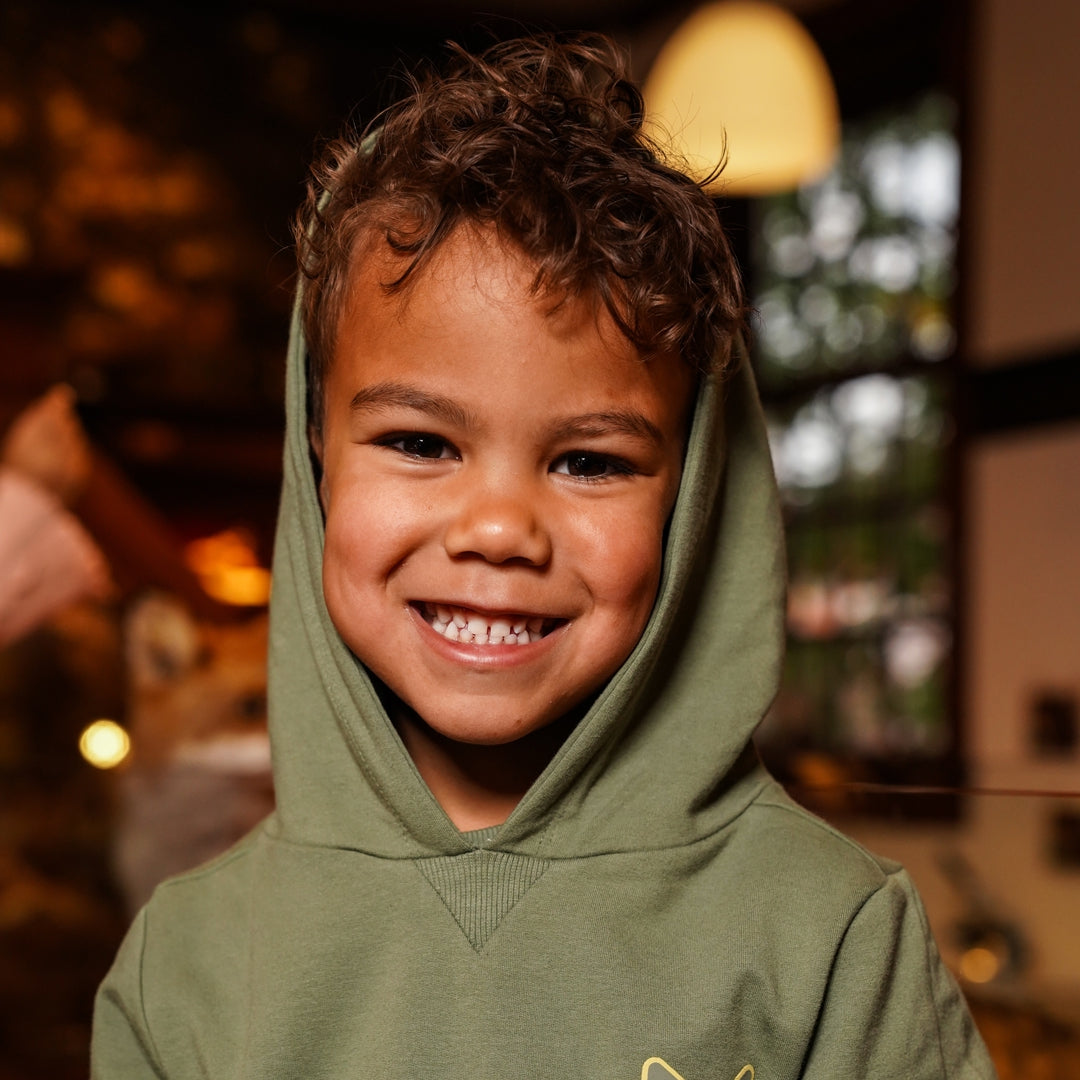 Koko Noko "Sweatshirt mit Kapuze" und Rückendruck - Green