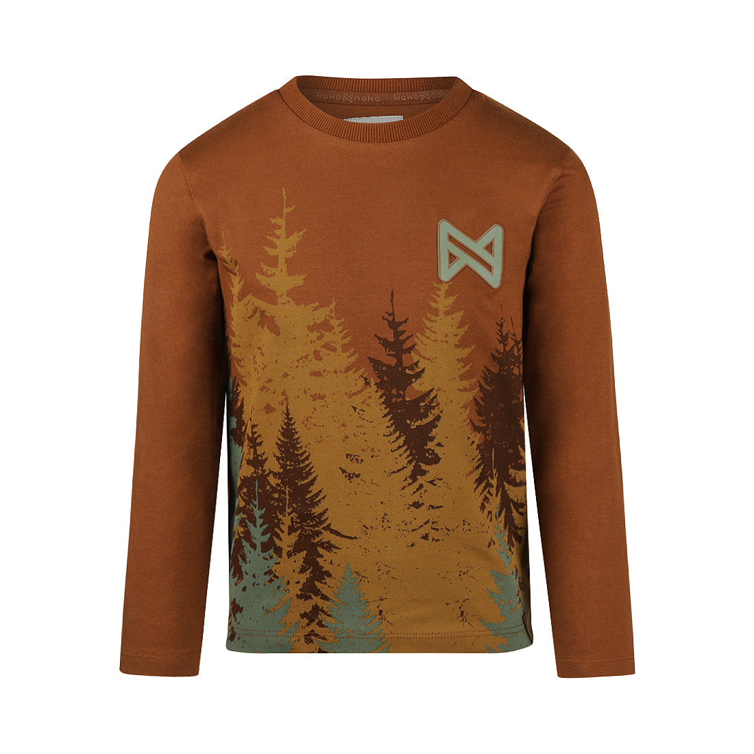 Koko Noko "T-Shirt langarm" mit Druck - Dark Brown