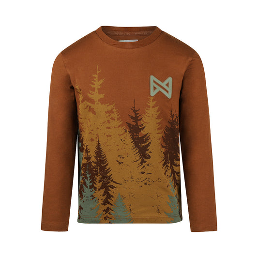 Koko Noko "T-Shirt langarm" mit Druck - Dark Brown