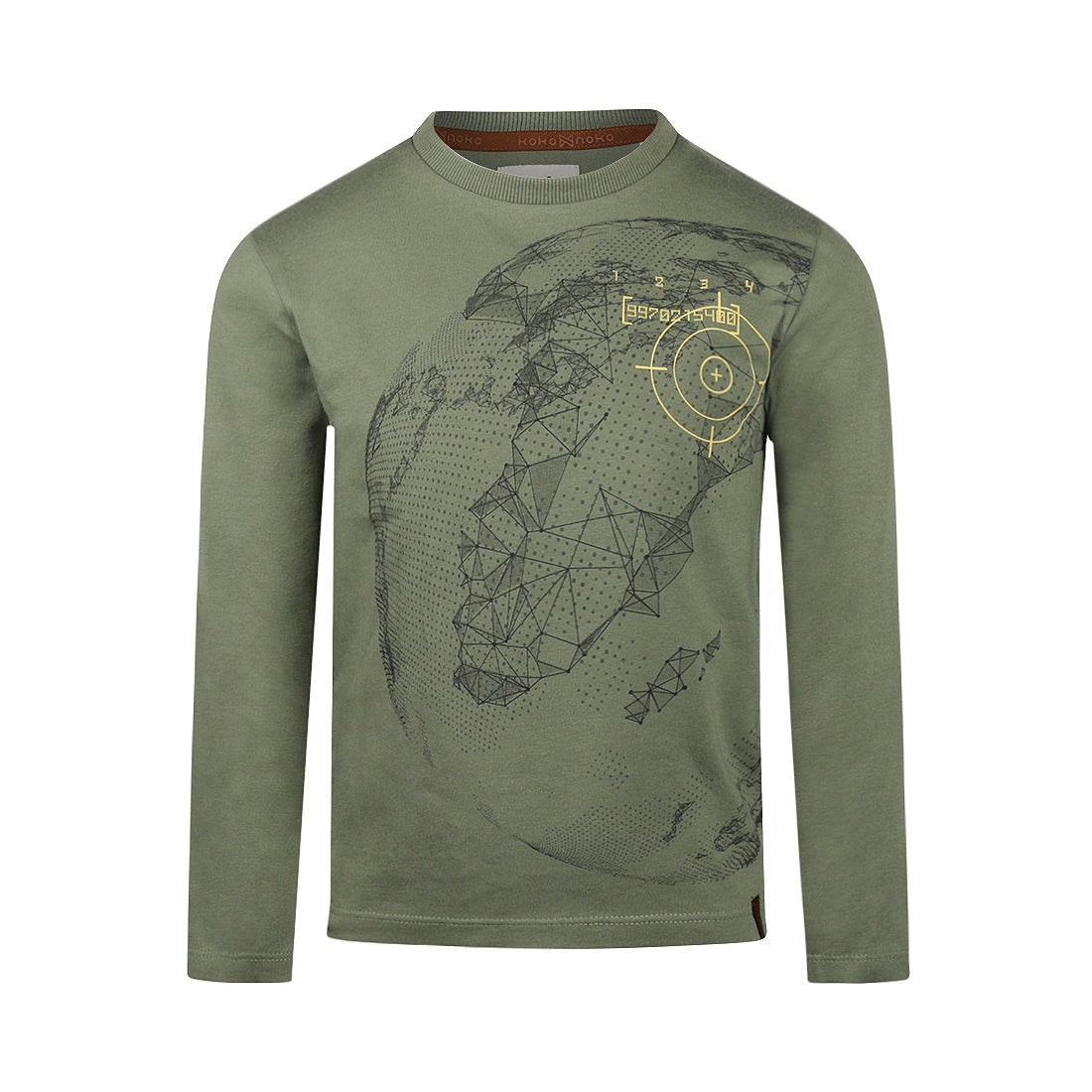 Koko Noko "T-Shirt langarm" mit Druck - Khaki grün