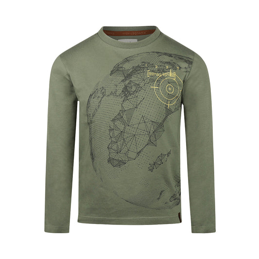 Koko Noko "T-Shirt langarm" mit Druck - Khaki grün