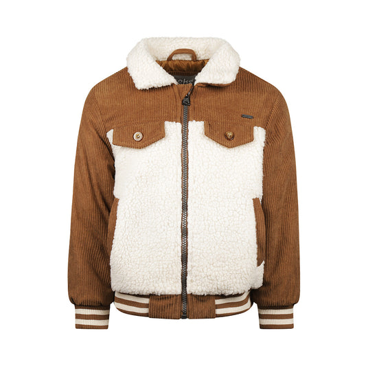 Koko Noko "Jacke mit Fleece und Cord" - Dark brown